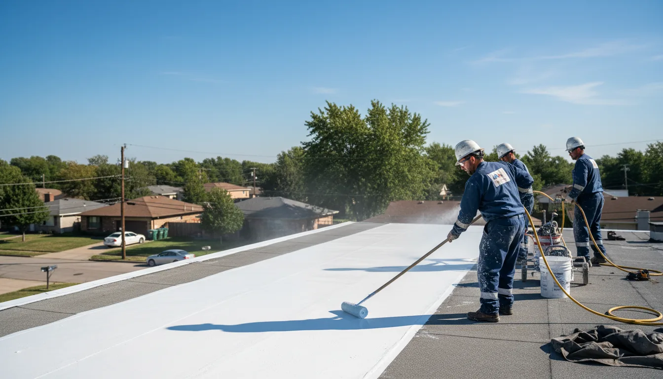 Commercial roof coating in Albany, OK near me